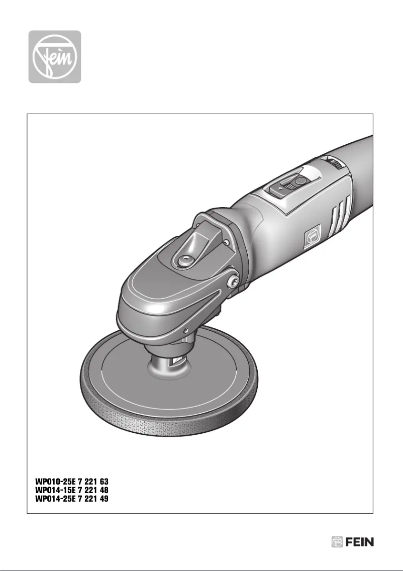 Page 1 de la notice Manuel utilisateur Fein WPO 14-15 E