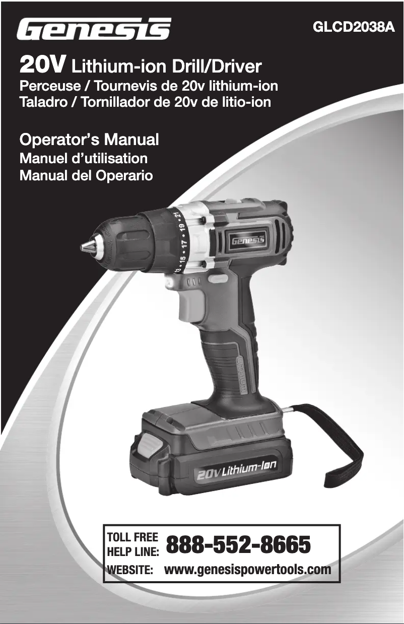 Página 1 del manual Manual de usuario Genesis GLCD2038A