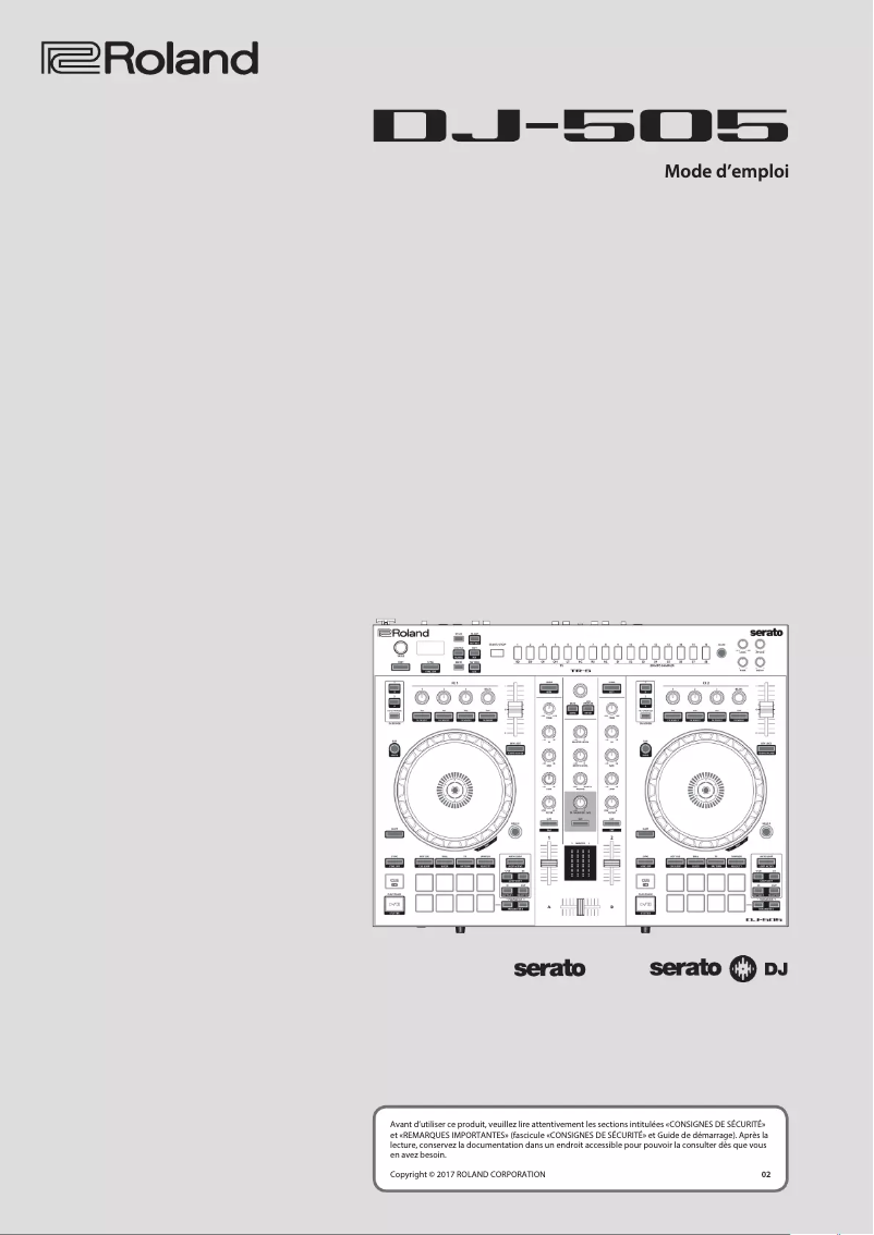 Page n°1 - Manuel utilisateur Roland DJ-505