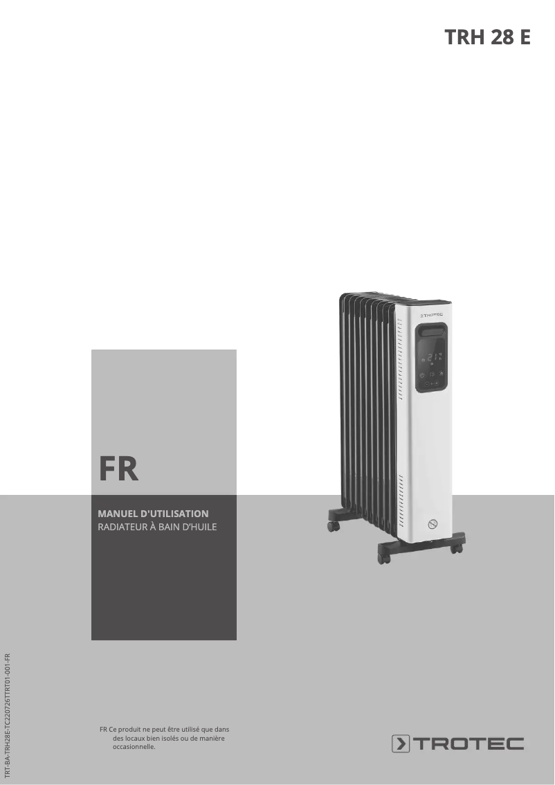 Image de la première page du manuel de l'appareil TRH 28 E