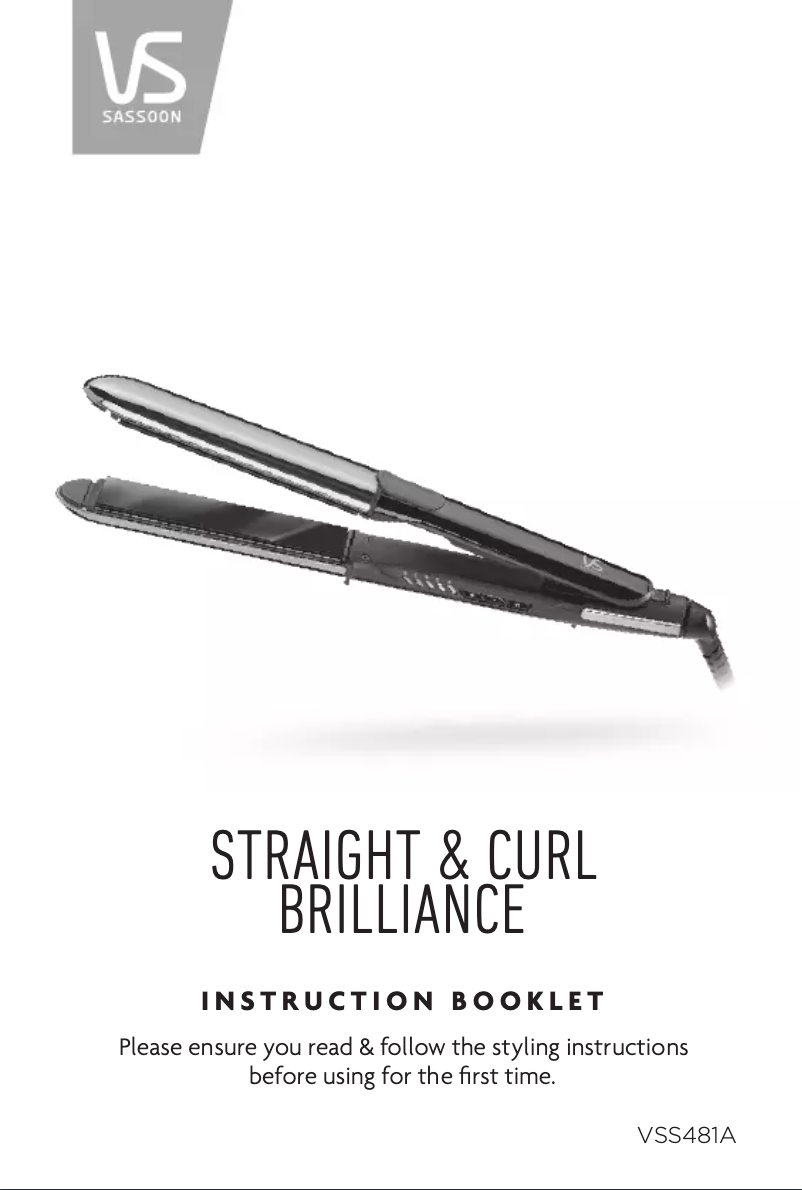 Imagen de la primera página del manual del dispositivo VSS481A