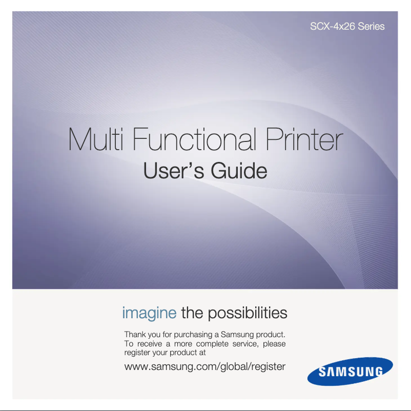 Page 1 de la notice Manuel utilisateur Samsung SCX-4826FN