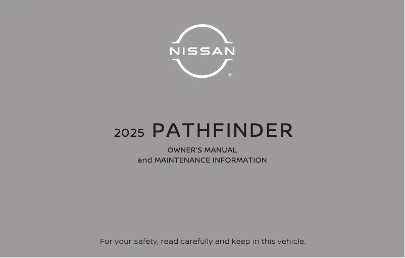 Página 1 del manual Manual de usuario Nissan Pathfinder (2025)