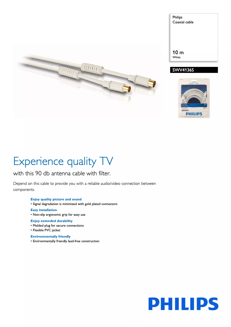 Image de la première page du manuel de l'appareil SWV4136S