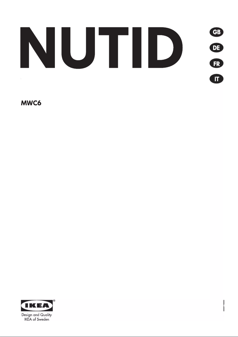 Image de la première page du manuel de l'appareil NUTID MWC6