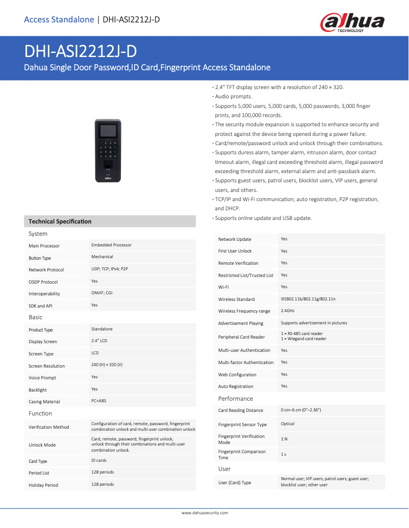 Image de la première page du manuel de l'appareil ASI2212J-D