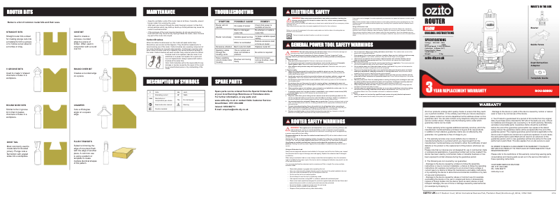 Imagen de la primera página del manual del dispositivo ROU-5000U
