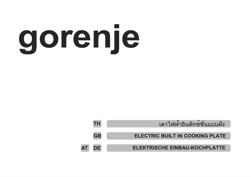 Page n°1 - Manuel utilisateur Gorenje IT310AC