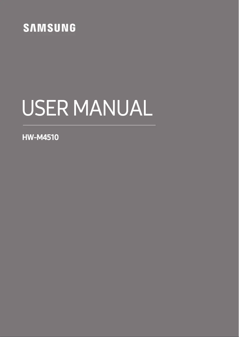 Page n°1 - Guide de démarrage rapide Samsung HW-M4510