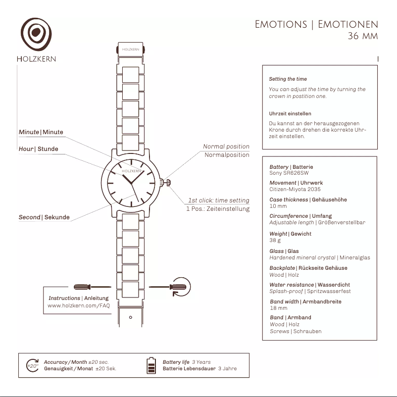 Page n°1 - Manuel utilisateur Holzkern Gelassenheit