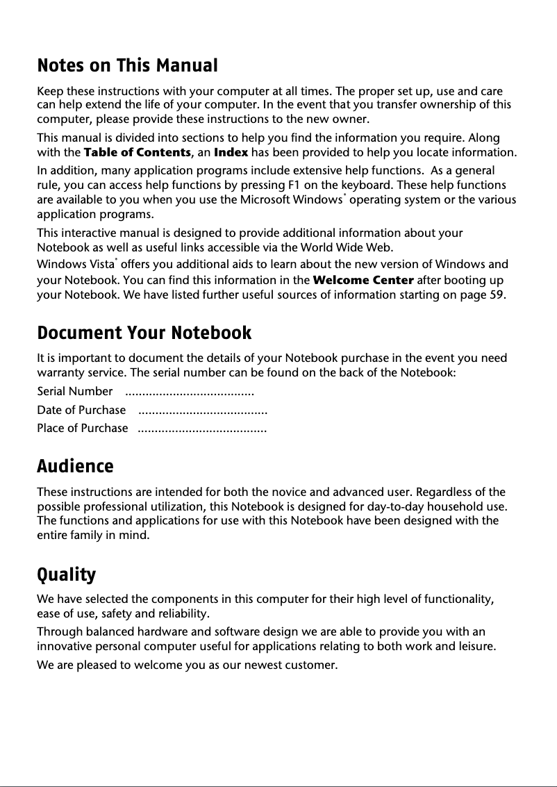 Page n°1 - Manuel utilisateur Medion AKOYA E6221 (MD 97882)