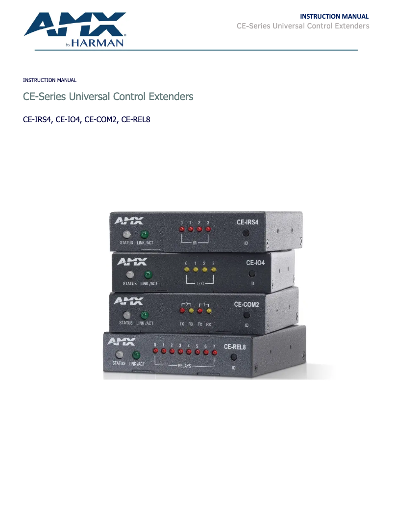 Page n°1 - Manuel utilisateur AMX CE-COM2