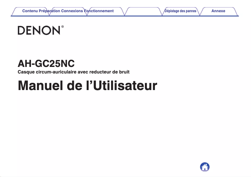Page n°1 - Manuel utilisateur Denon AH-GC25NC