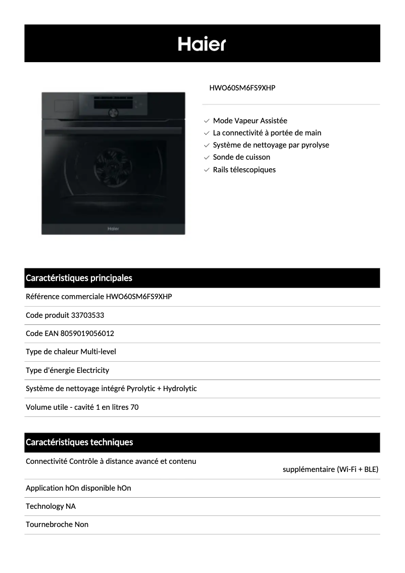 Imagen de la primera página del manual del dispositivo HWO60SM6FS9XHP