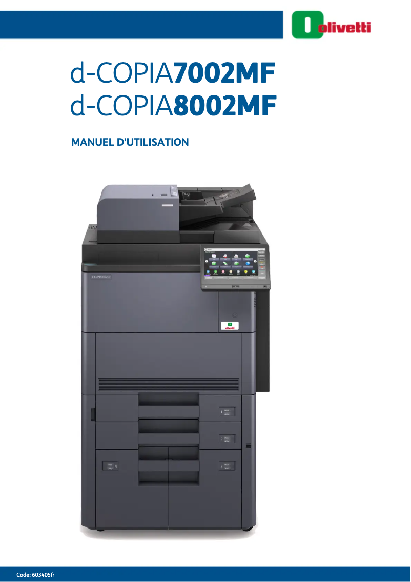 Image de la première page du manuel de l'appareil d-Copia 8002MF