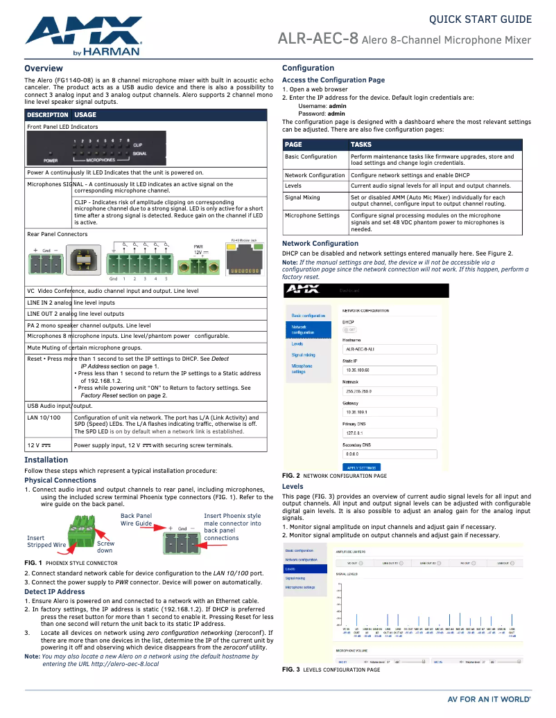 Image de la première page du manuel de l'appareil Alero ALR-AEC-8