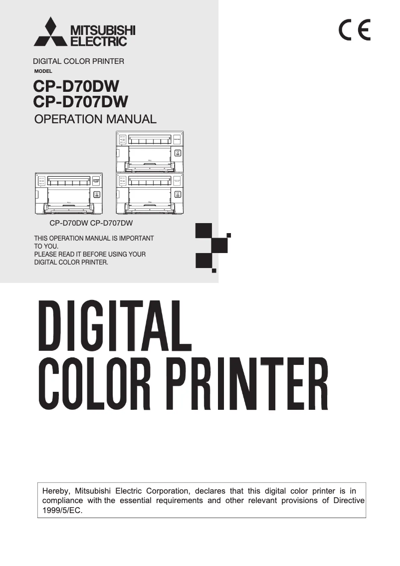 Image de la première page du manuel de l'appareil CP-D707DW