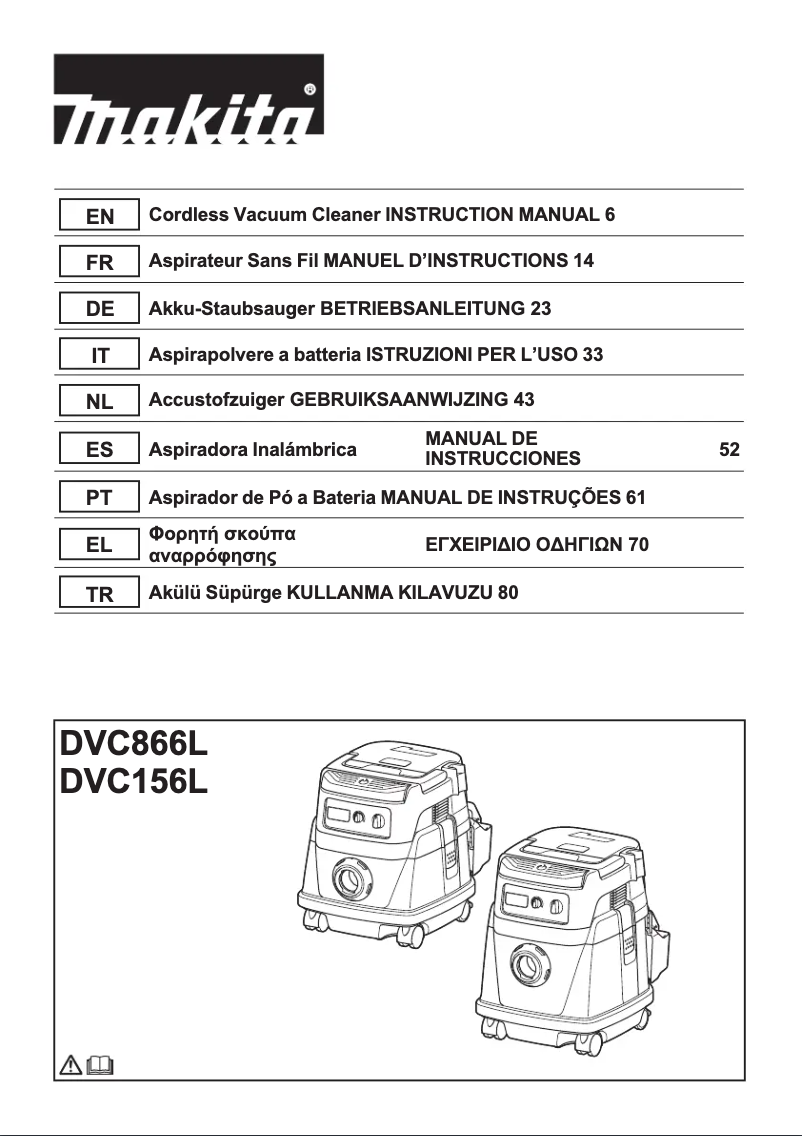 Page n°1 - Manuel utilisateur Makita DVC156LZX1