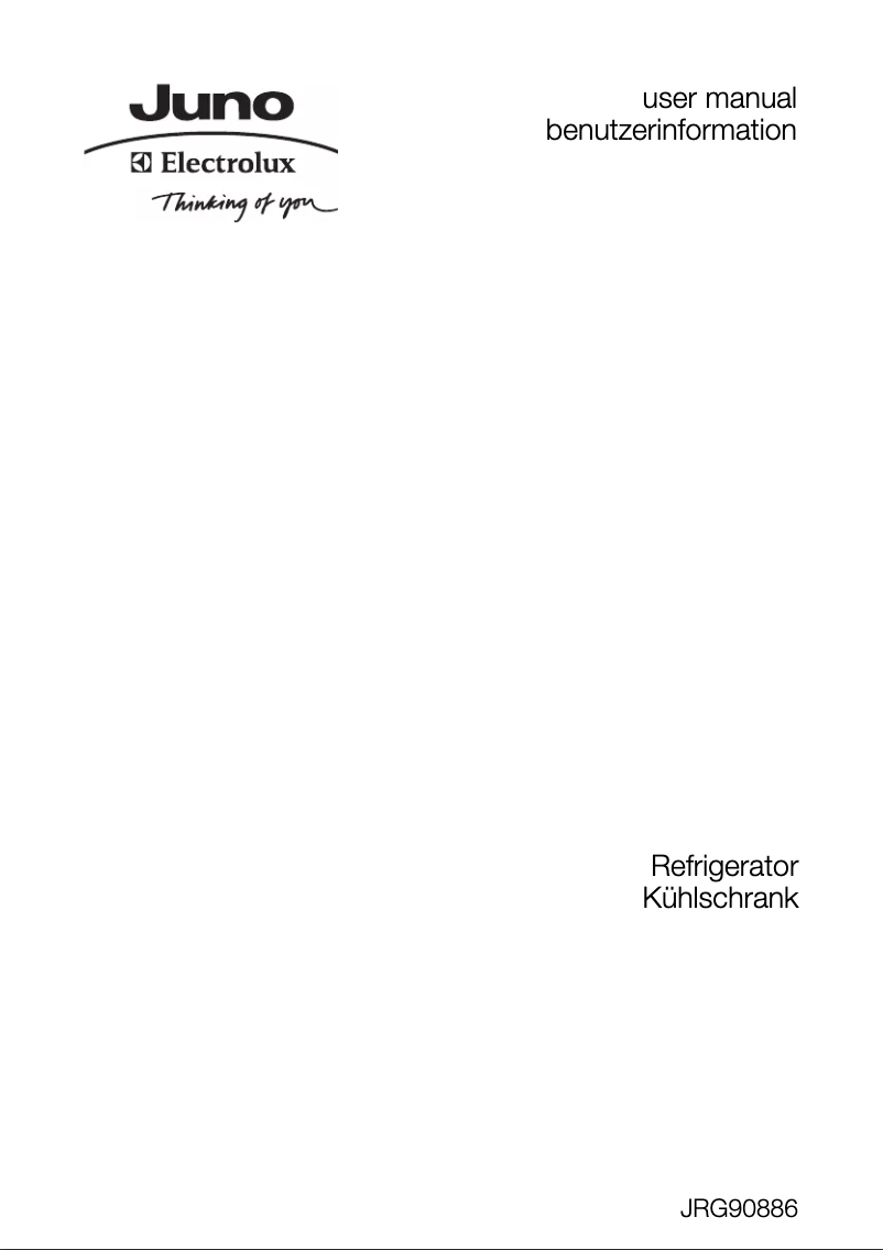 Page 1 de la notice Manuel utilisateur Juno Electrolux JRG90886