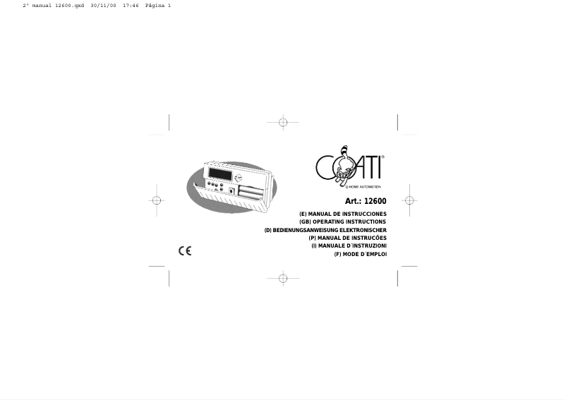 Page n°1 - Manuel utilisateur Coati 12600