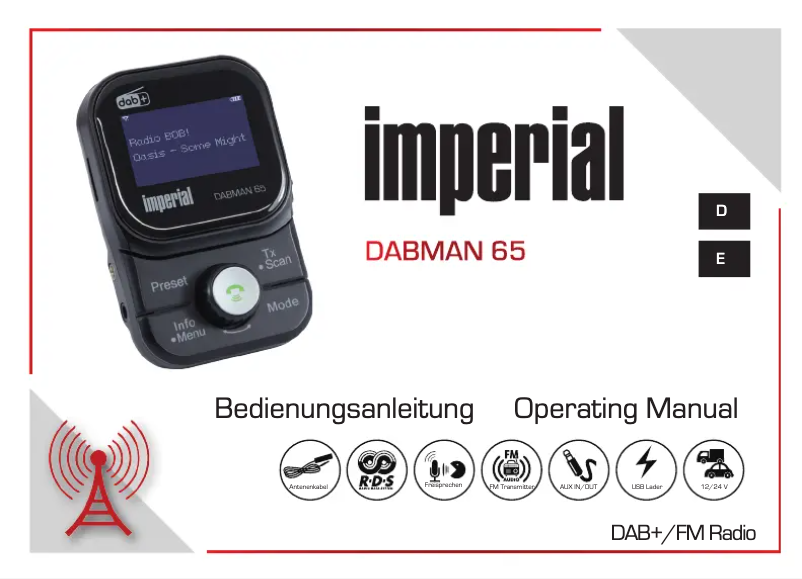 Page 1 de la notice Manuel utilisateur Imperial Dabman 65