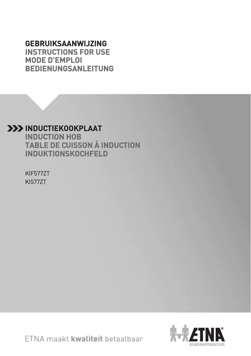 Page n°1 - Manuel utilisateur Etna KIF577ZT