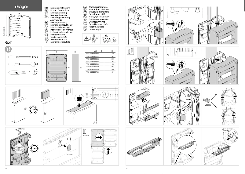 Page n°1 - Manuel utilisateur Hager VS312PT