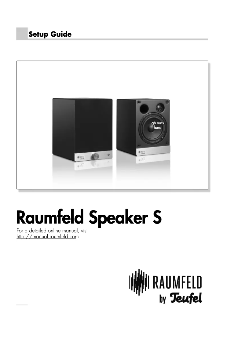 Page 1 de la notice Manuel utilisateur Teufel Raumfeld Speaker S
