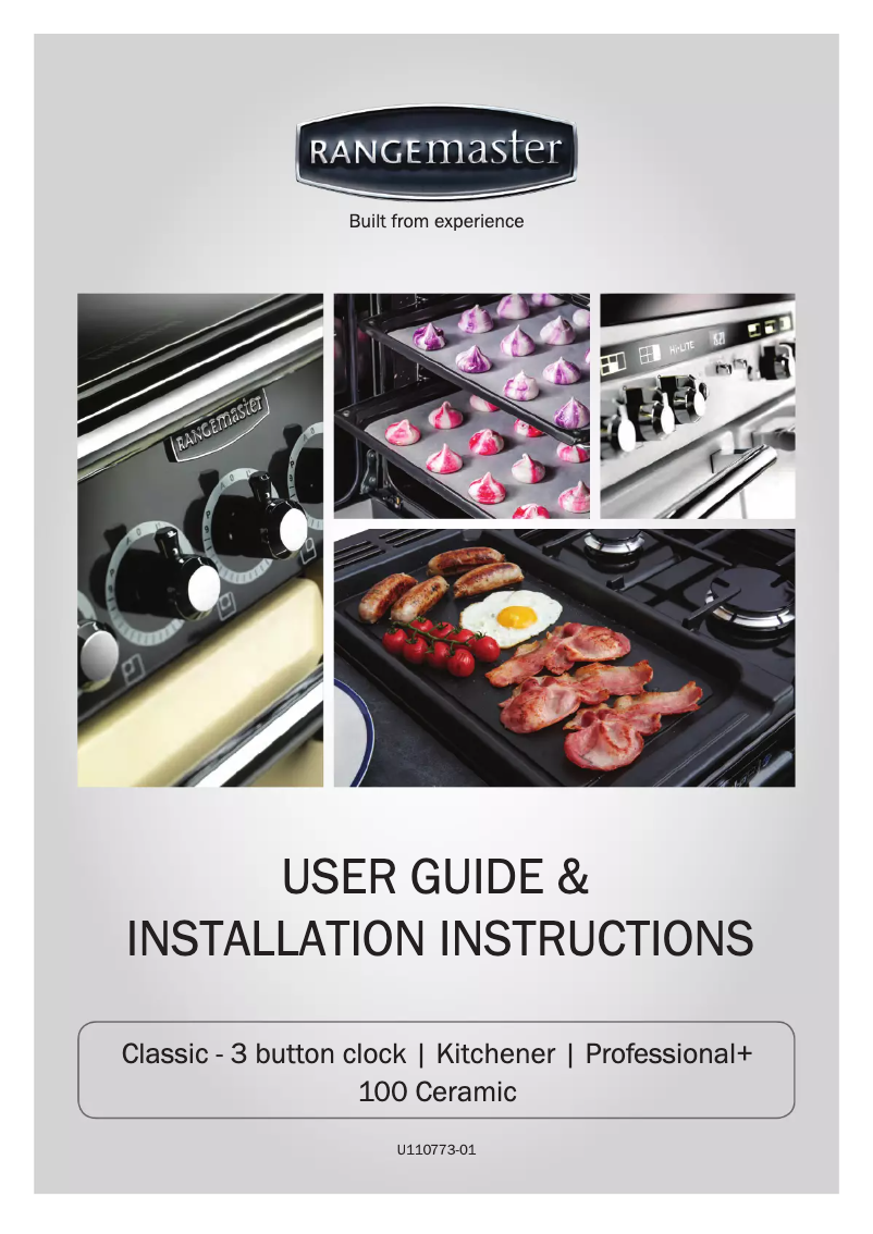 Page 1 de la notice Manuel utilisateur Rangemaster Classic 100