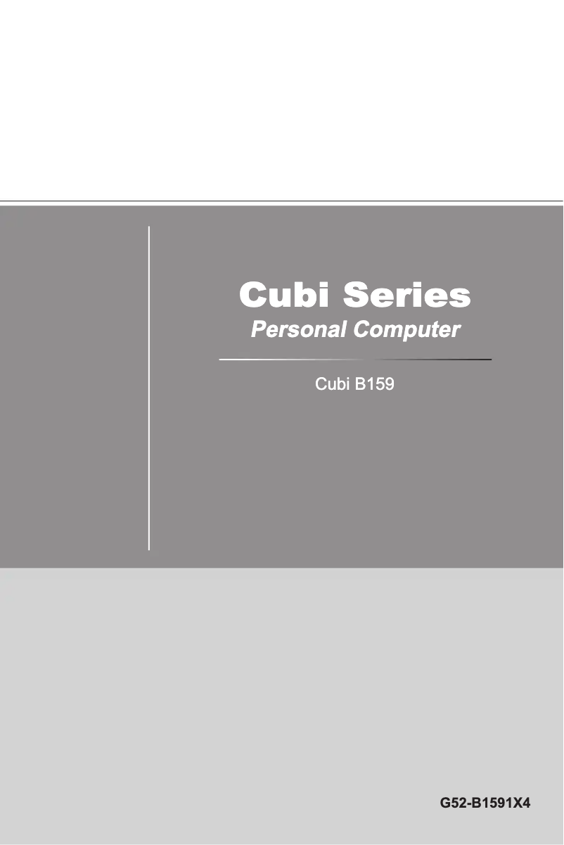 Page n°1 - Manuel utilisateur MSI Cubi 3 Silent