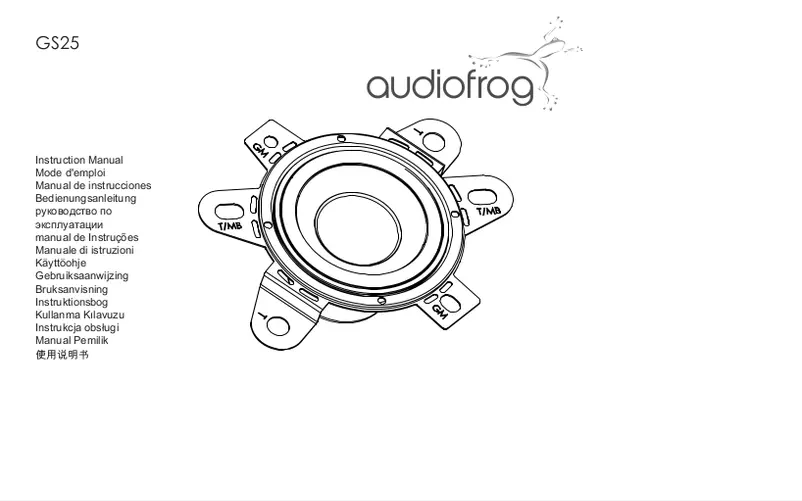 Página 1 del manual Manual de usuario Audiofrog GS25