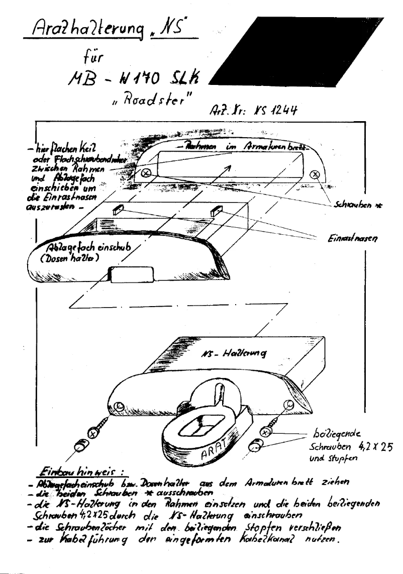 Page n°1 - Manuel utilisateur Arat NS1244