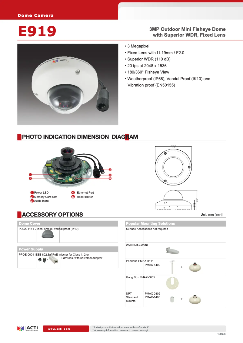Image de la première page du manuel de l'appareil E919