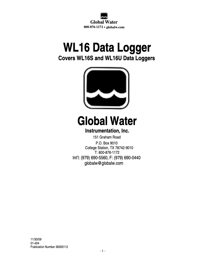 Image de la première page du manuel de l'appareil WL16