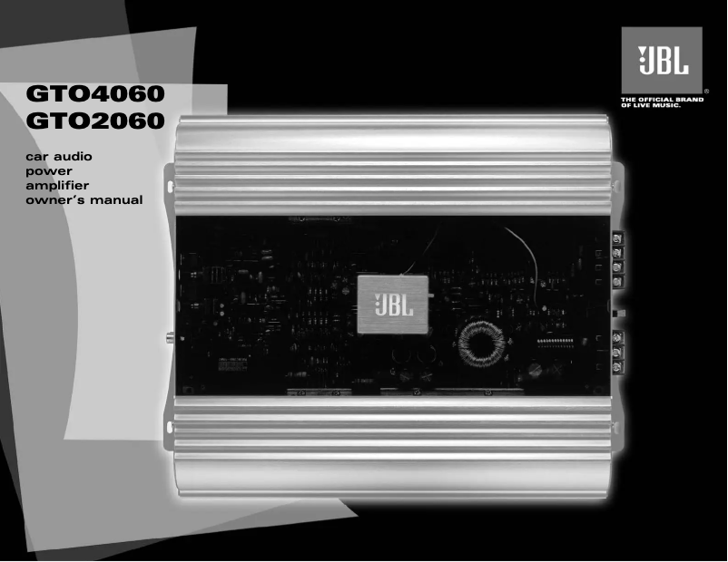 Page 1 de la notice Manuel utilisateur JBL Grand Touring GTO5060