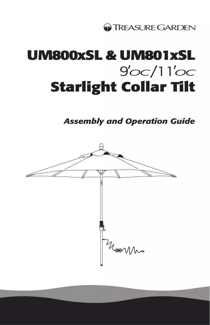 Page 1 de la notice Manuel utilisateur Treasure Garden UM801xSL