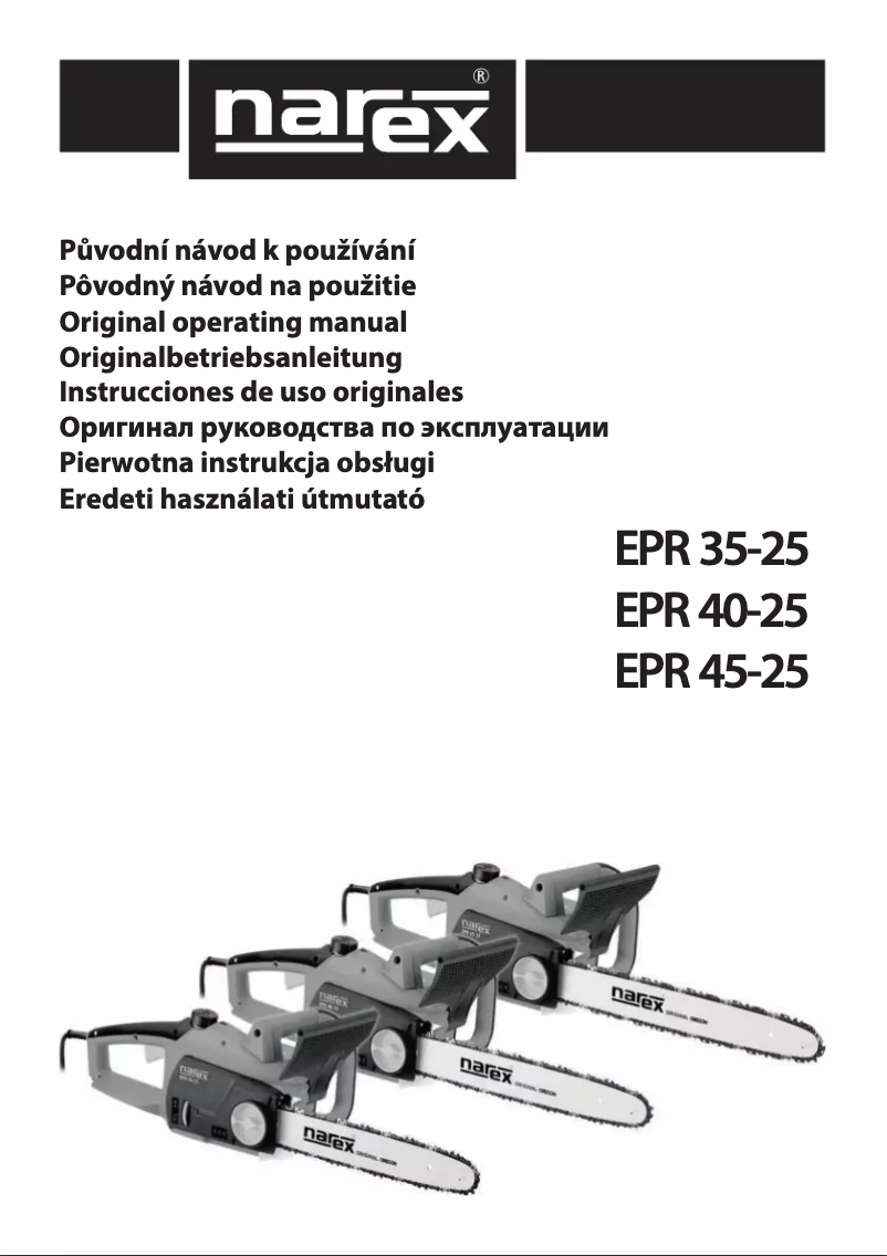 Page 1 de la notice Manuel utilisateur Narex EPR 40-25