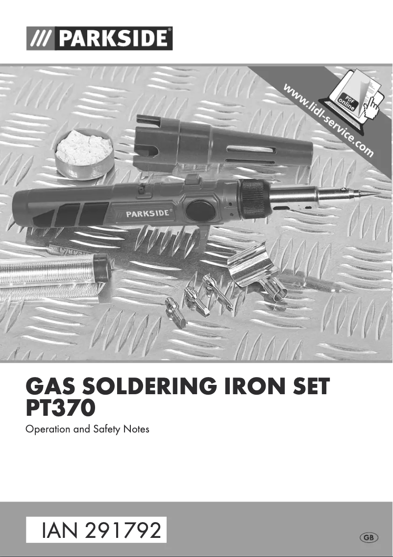 Image de la première page du manuel de l'appareil PT370