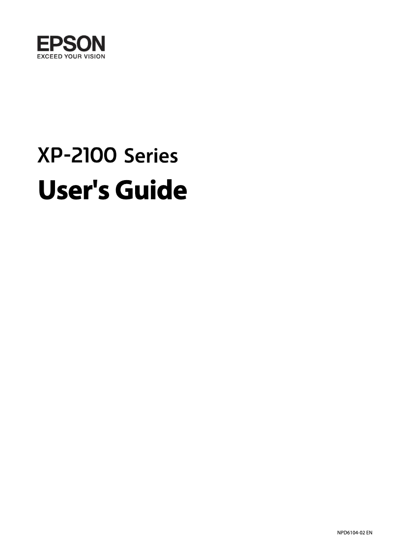 Página 1 del manual Manual de instrucciones Epson Expression Home XP-2105