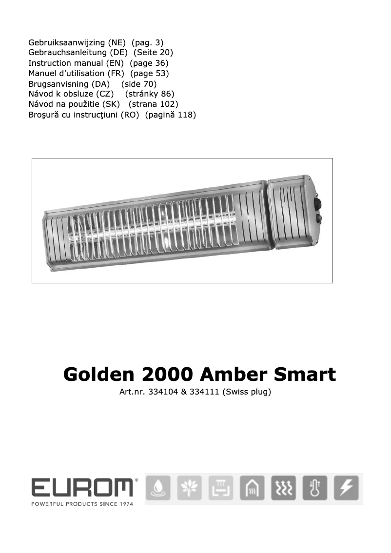 Página 1 del manual Manual de usuario Eurom Golden 2000 Amber Smart