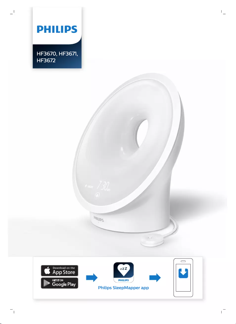 Page 1 de la notice Manuel utilisateur Philips Somneo Sleep & Wake-up Light HF3672