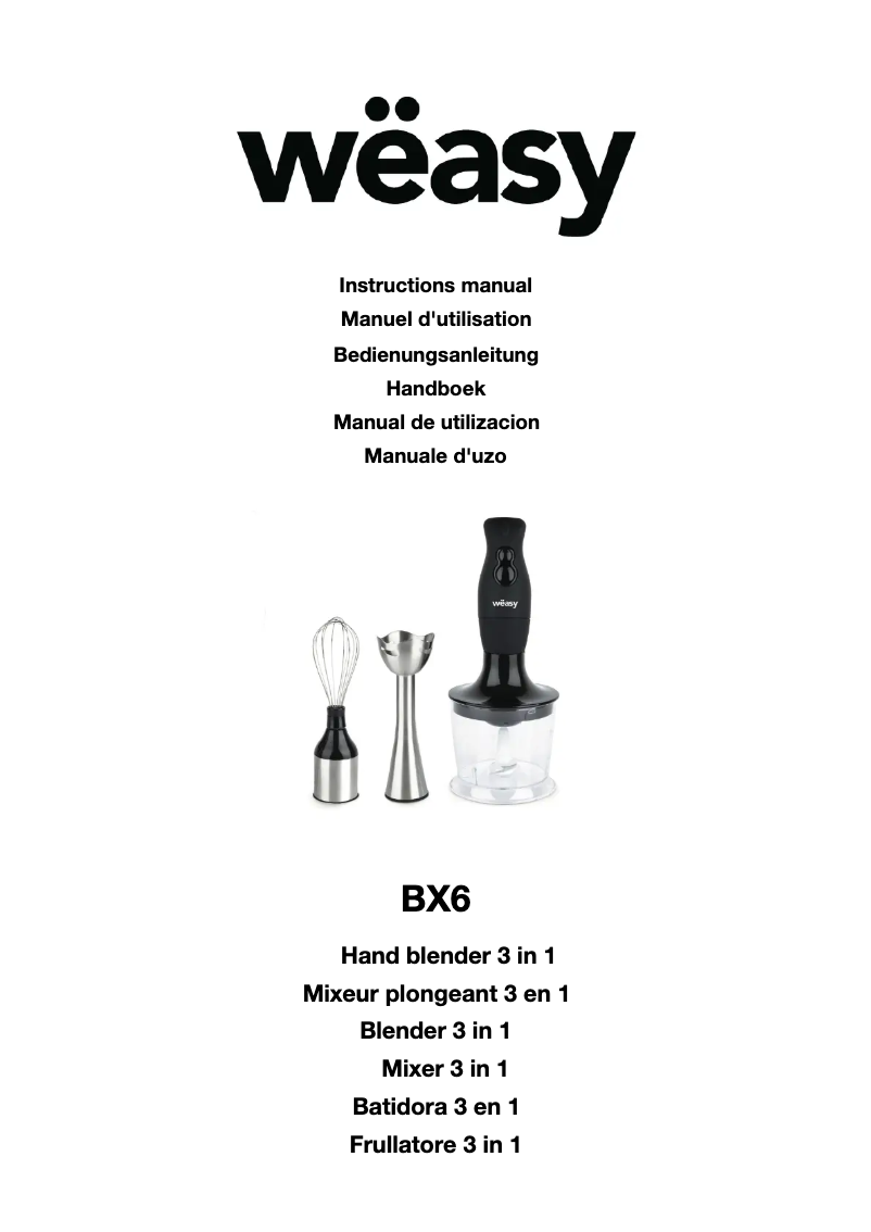 Página 1 del manual Manual de usuario Wëasy BX6