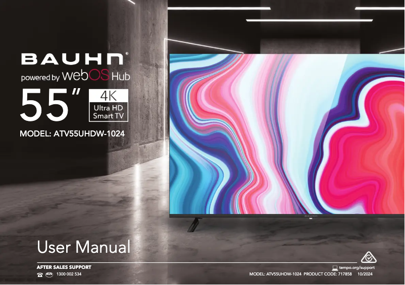 Page n°1 - Manuel utilisateur Bauhn ATV55UHDW-1024