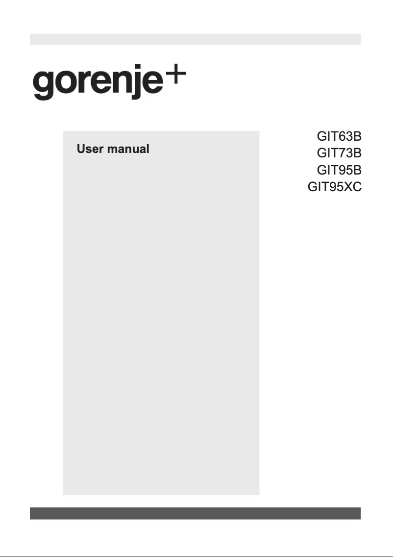 Page n°1 - Guide d'installation Gorenje GIT95XC
