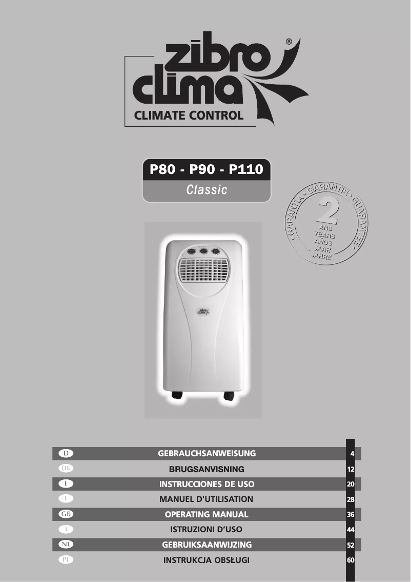 Page 1 de la notice Manuel utilisateur Zibro P 110