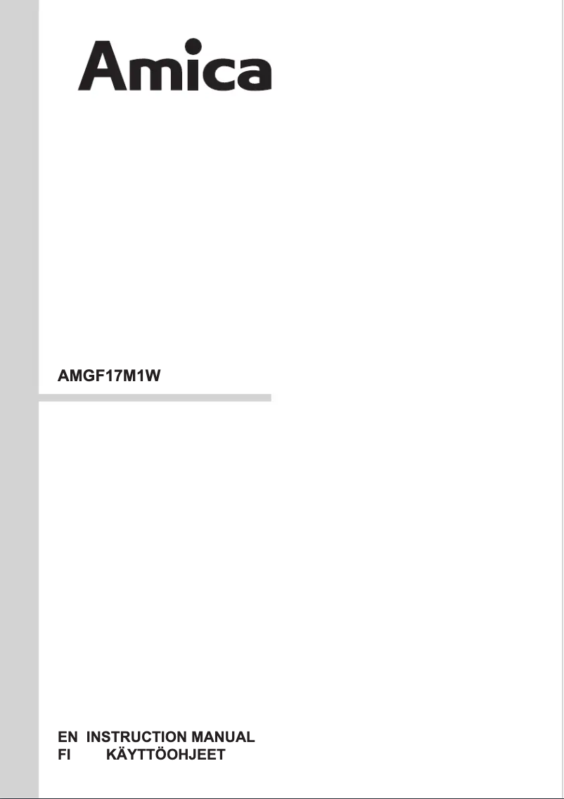 Page 1 de la notice Manuel utilisateur Amica AMGF17M1W