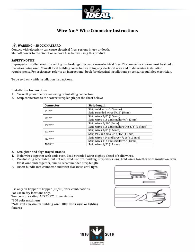 Page 1 de la notice Guide d'installation Ideal 30-072