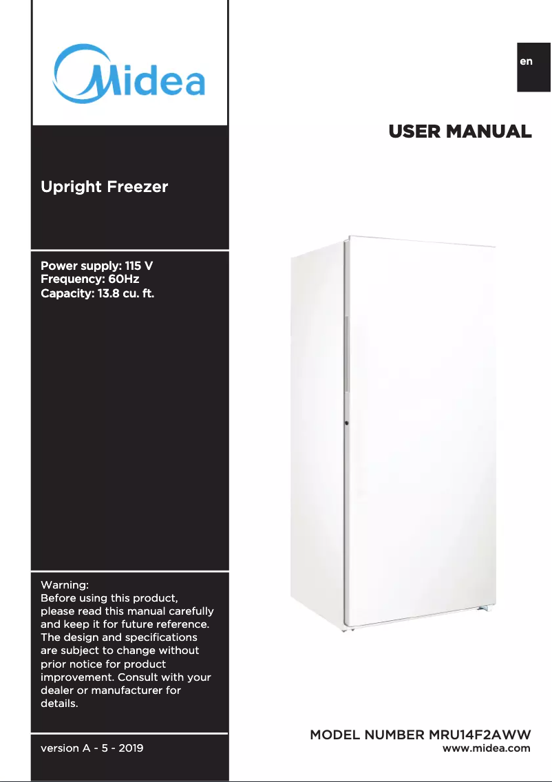 Page n°1 - Manuel utilisateur Midea MRU14F6AWW