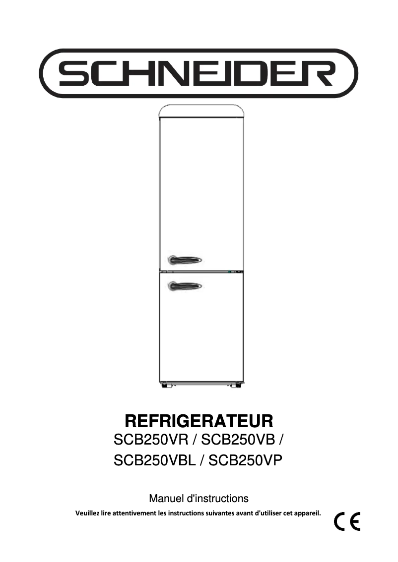 Page n°1 - Manuel utilisateur Schneider SCB250V