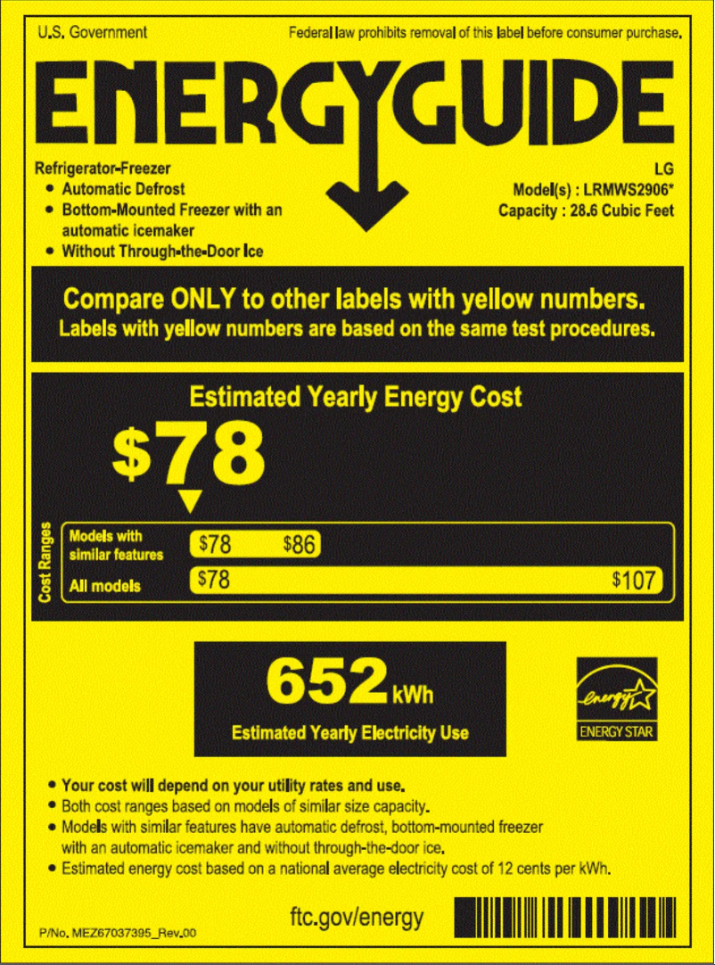 Image de la première page du manuel de l'appareil LRMWS2906S